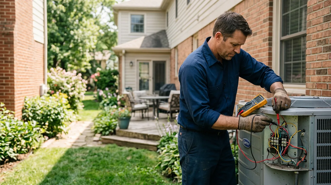 HVAC technician working near Tomkins Cove, NY